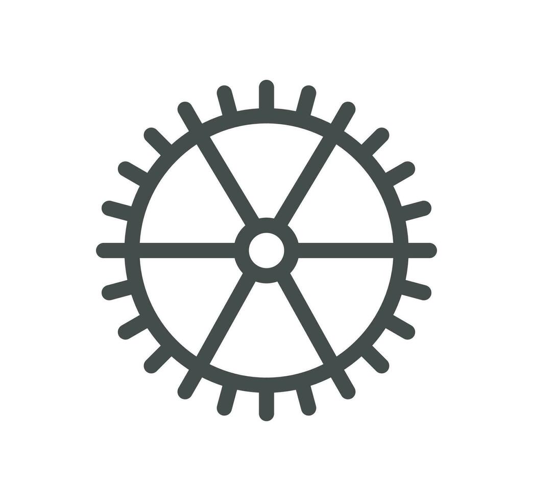 Gear related icon outline and linear vector. vector
