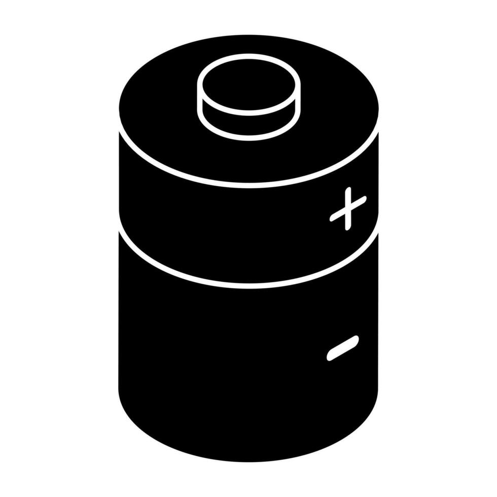 An icon design of battery cell vector