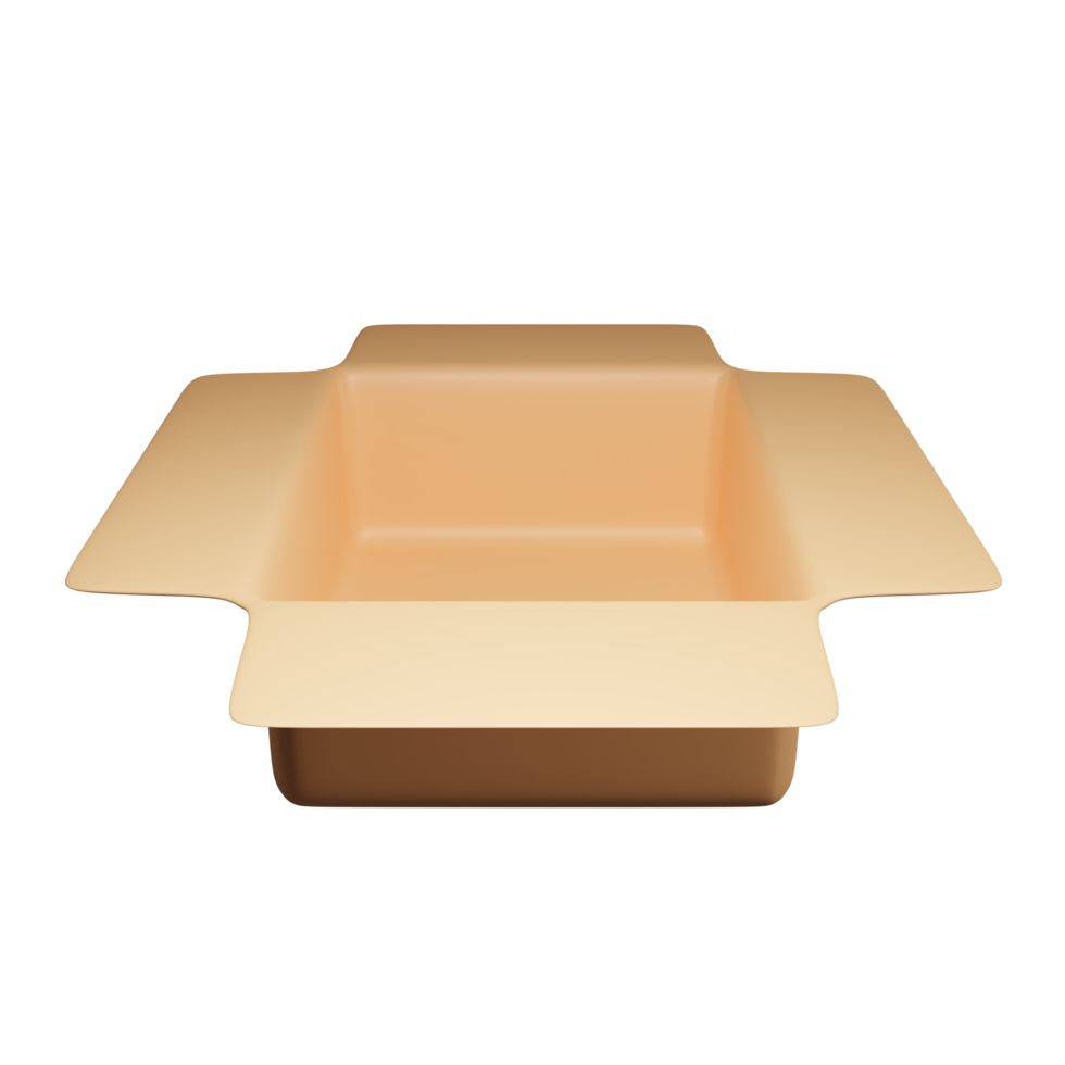 Cardboard packaging that has been opened png