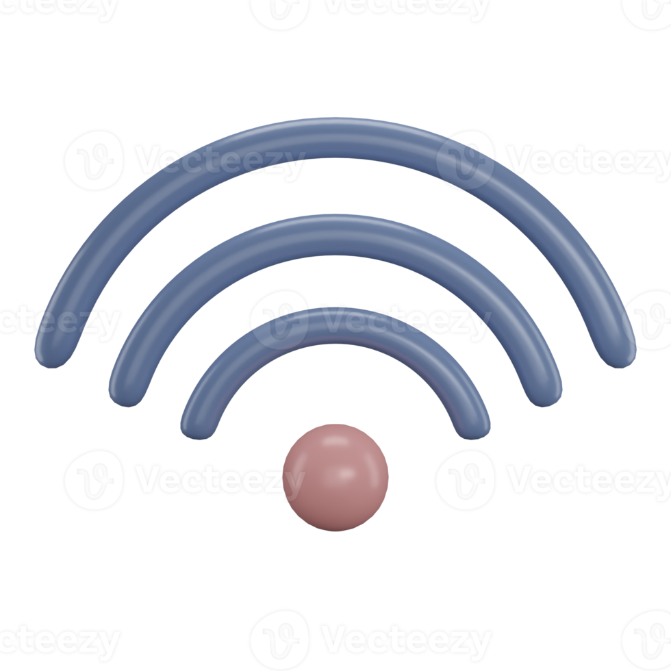 Wifi Connect 3d rendering png
