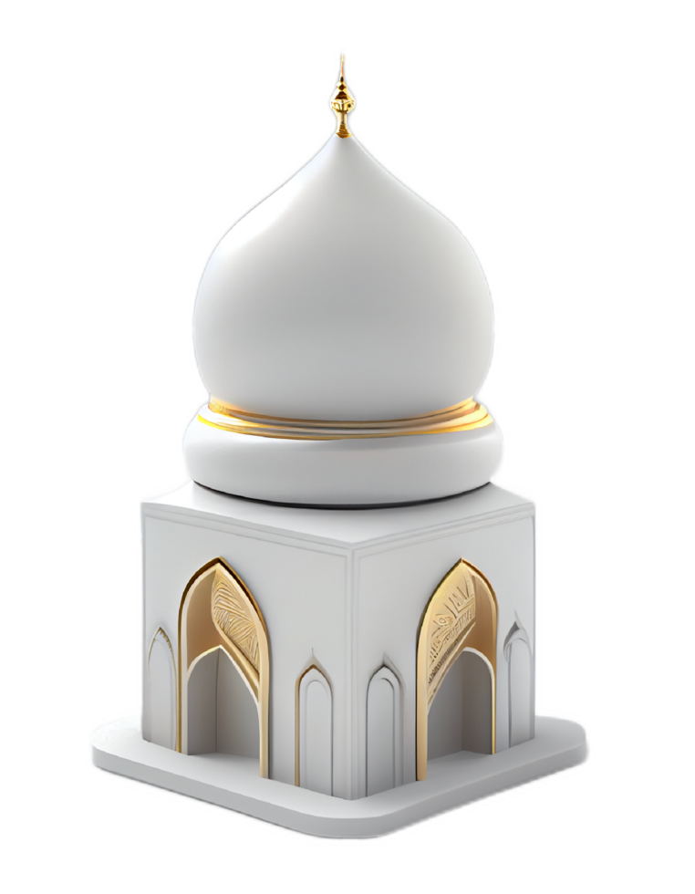 Mini Mosque 3D Illustration. png