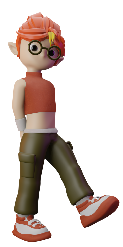 3d personnage gâté fille png