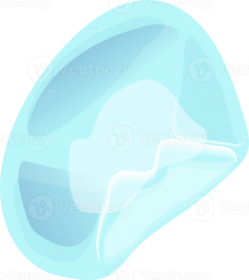 Crystal. Curative Transparent Healing Quartz. Blue Gradient Clear Bright Gem. Magic Stone png