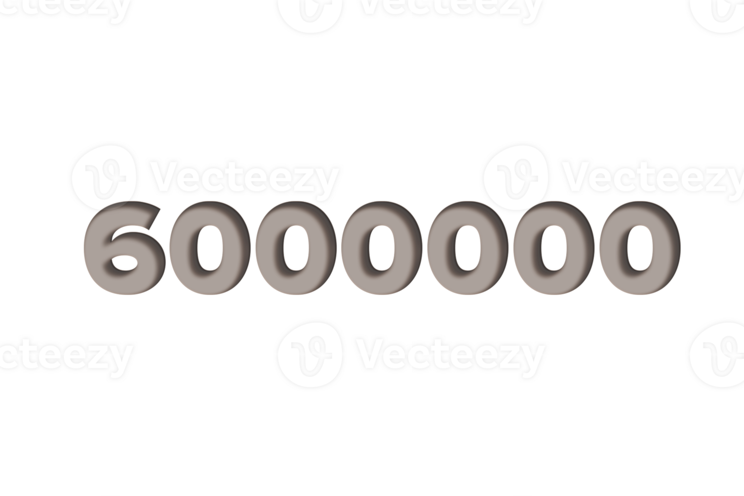6000000 subscribers celebration greeting Number with wooden engraved design png