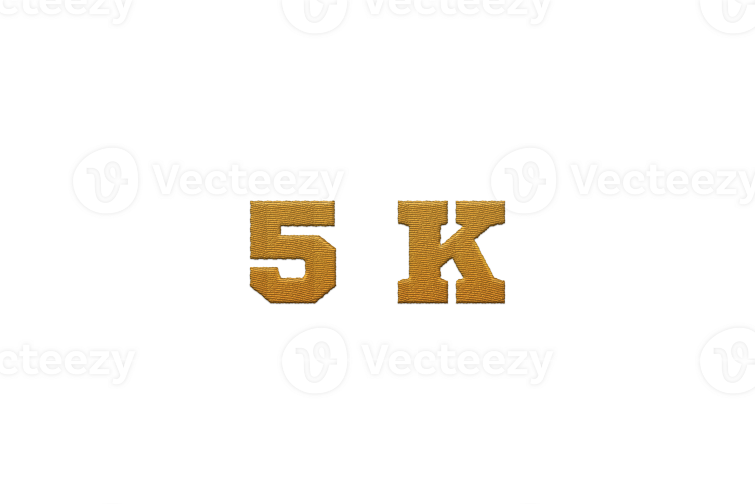 5 k subscribers celebration greeting Number with embroidery design png