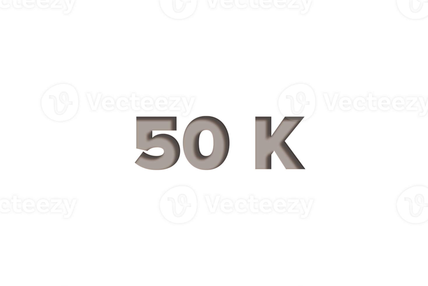 50 k subscribers celebration greeting Number with wooden engraved design png