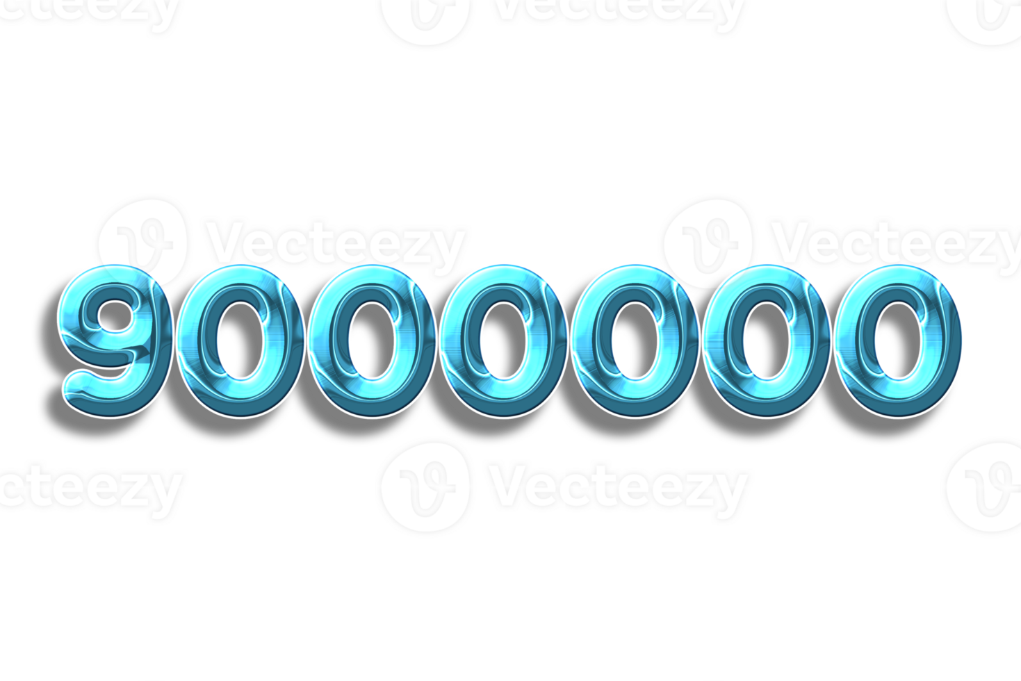 9000000 subscribers celebration greeting Number with plastic design png
