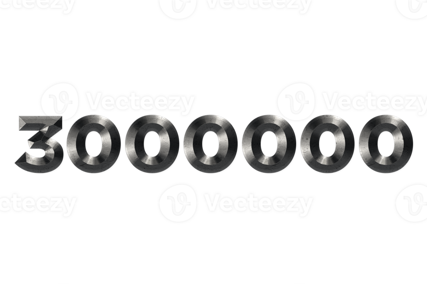 3000000 subscribers celebration greeting Number with elegant design png