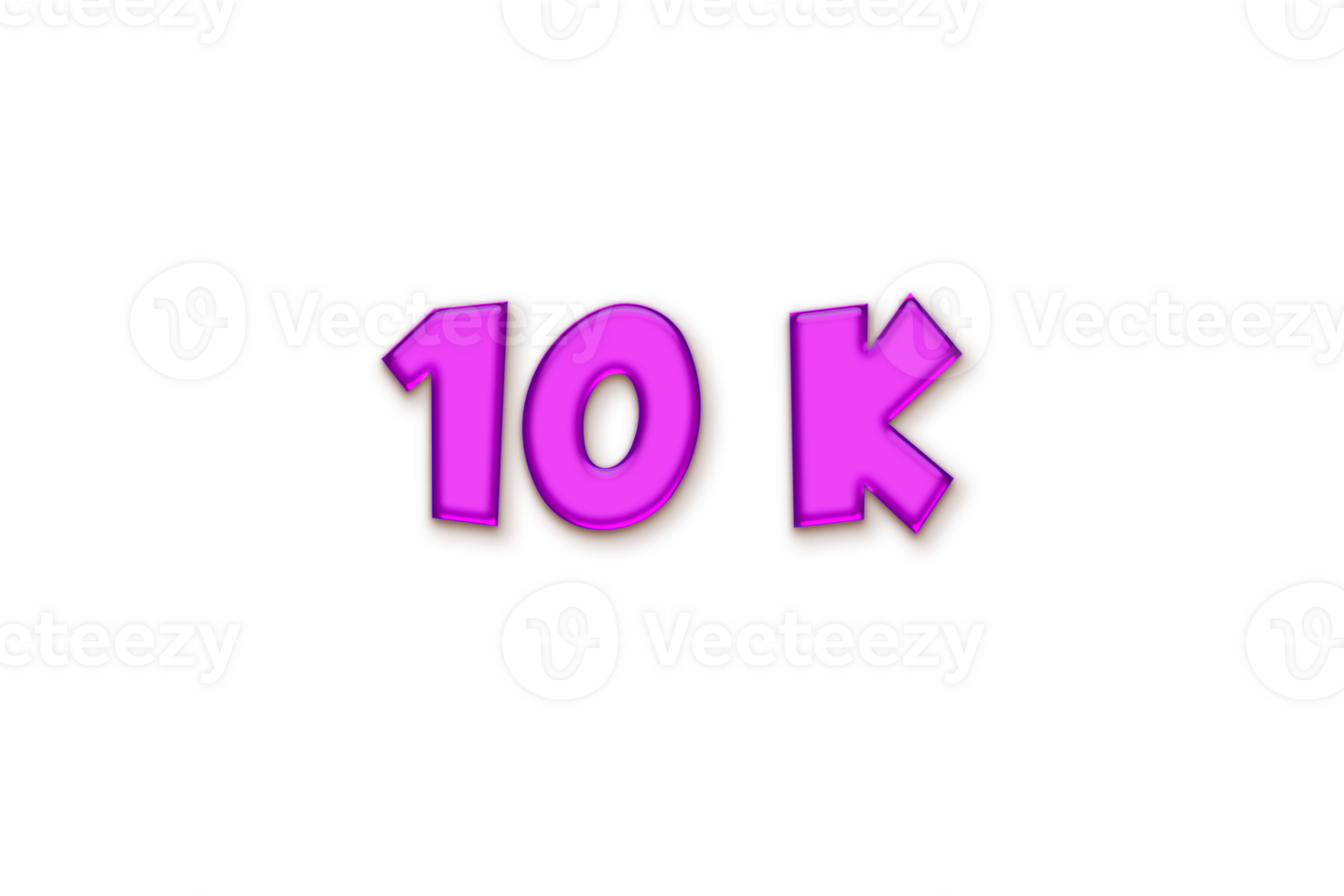10 k subscribers celebration greeting Number with liquid design png