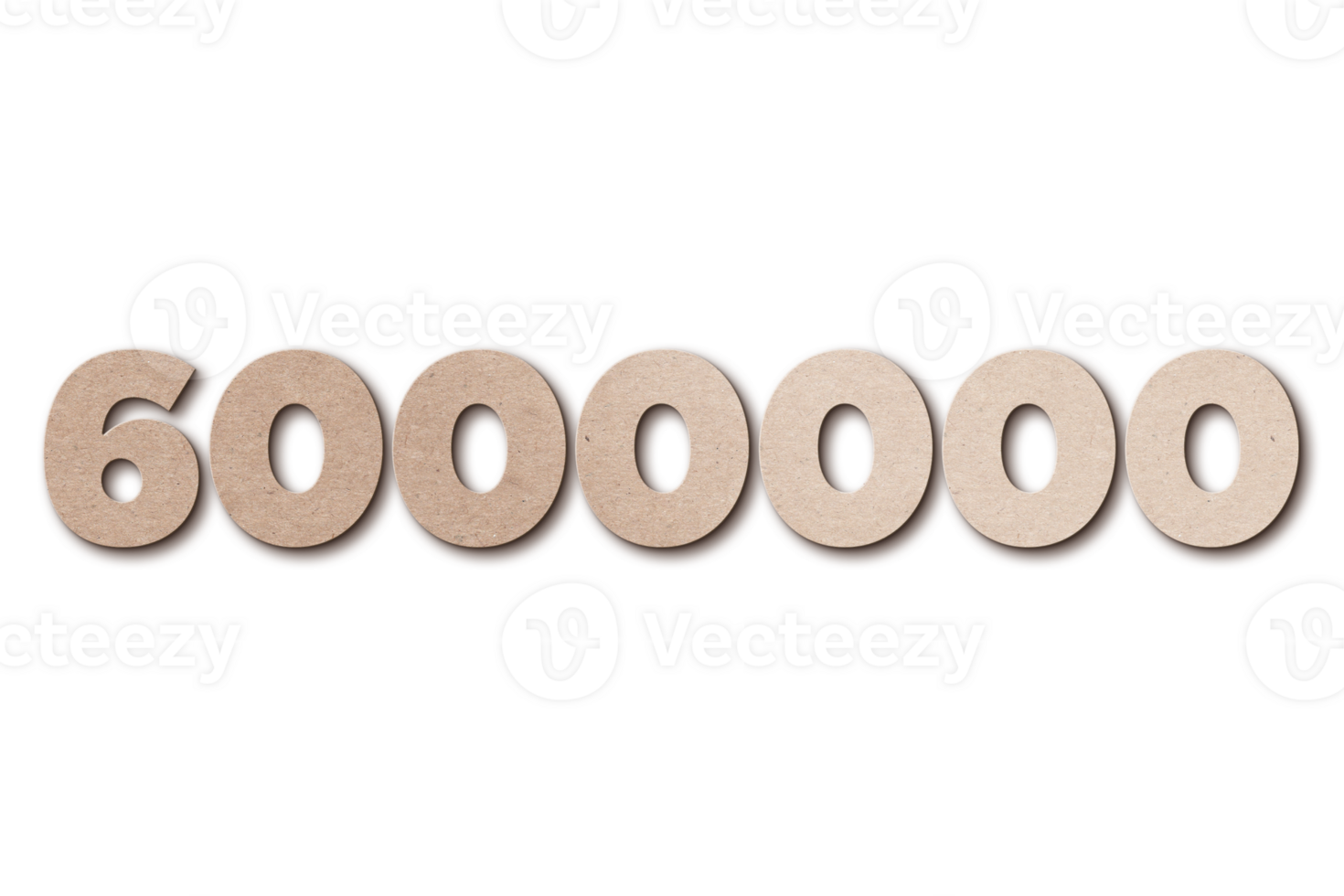 6000000 subscribers celebration greeting Number with card board design png