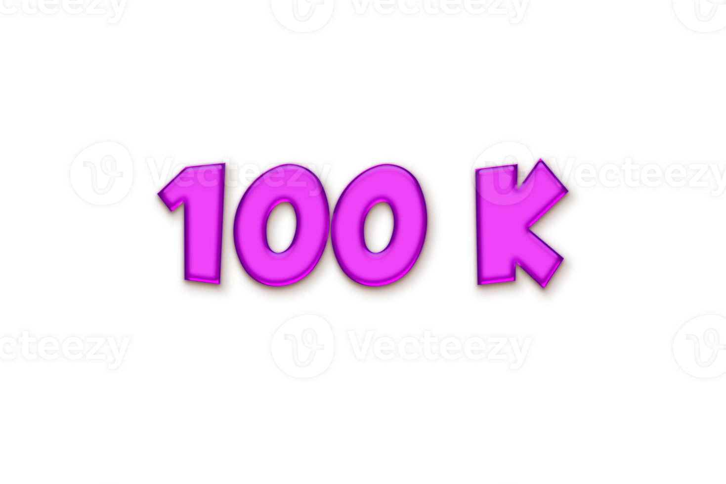 100 k subscribers celebration greeting Number with liquid design png