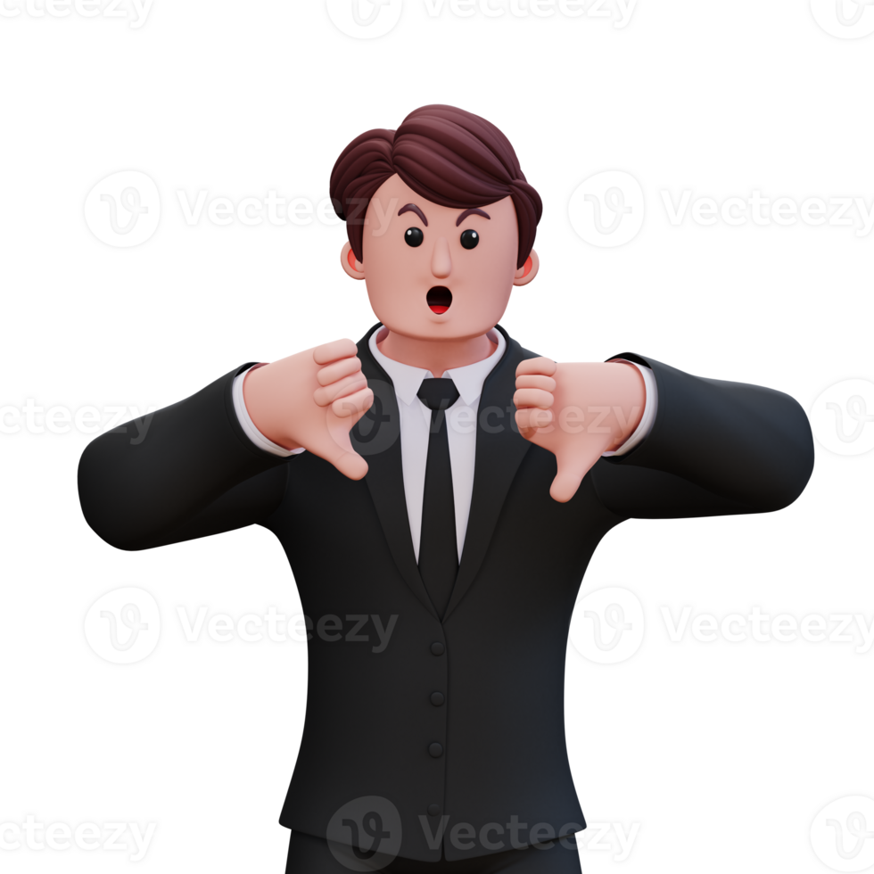 3D Character Businessman png
