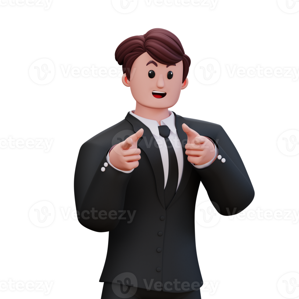 3D Character Businessman png