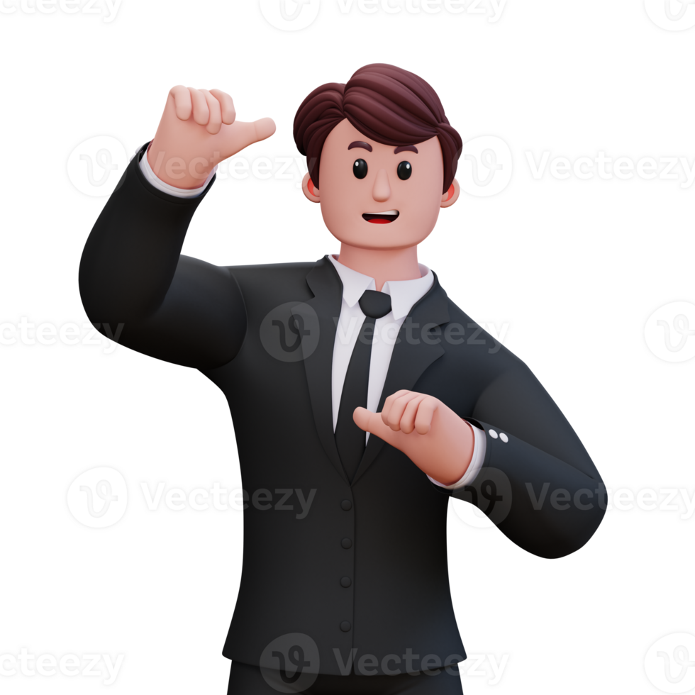 3D Character Businessman png