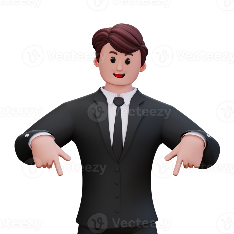3D Character Businessman png