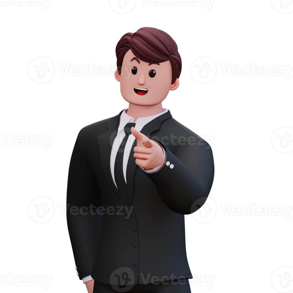 3D Character Businessman png