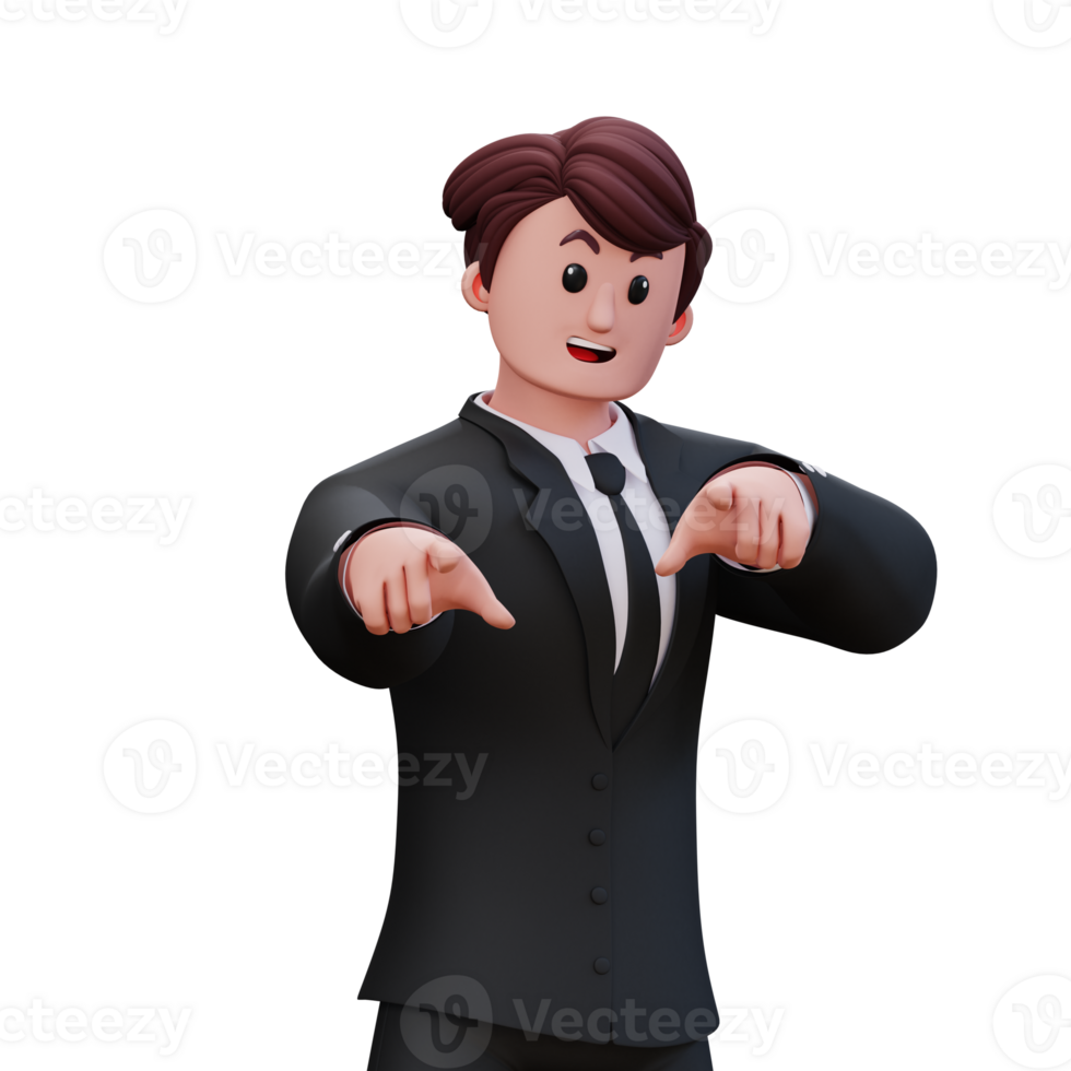 3D Character Businessman png
