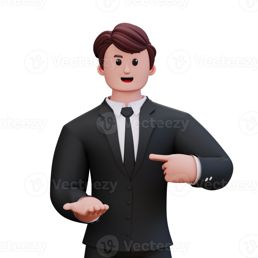 3D Character Businessman png