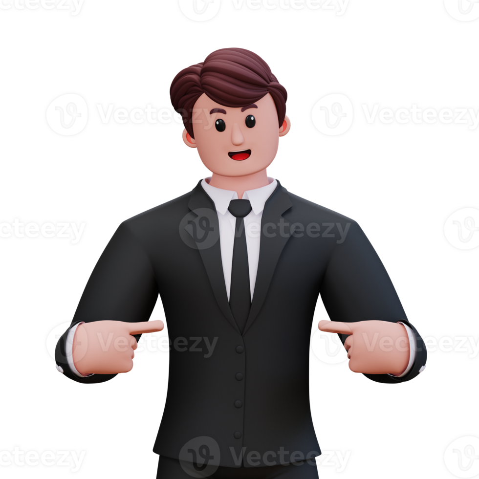 3D Character Businessman png