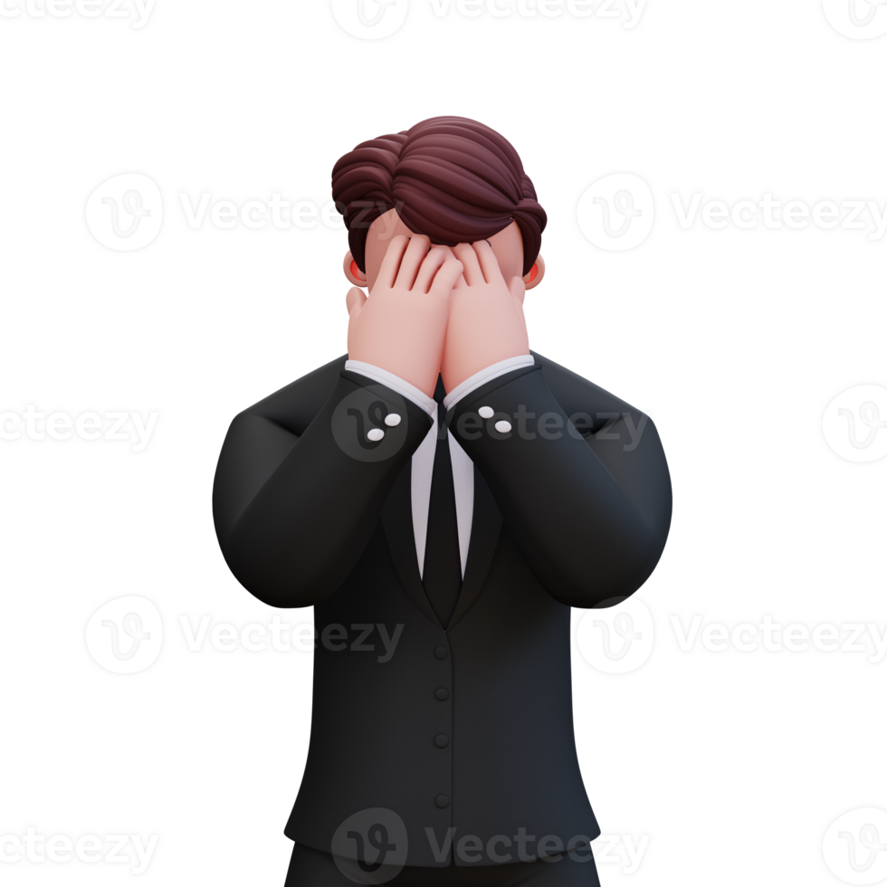 3D Character Businessman png