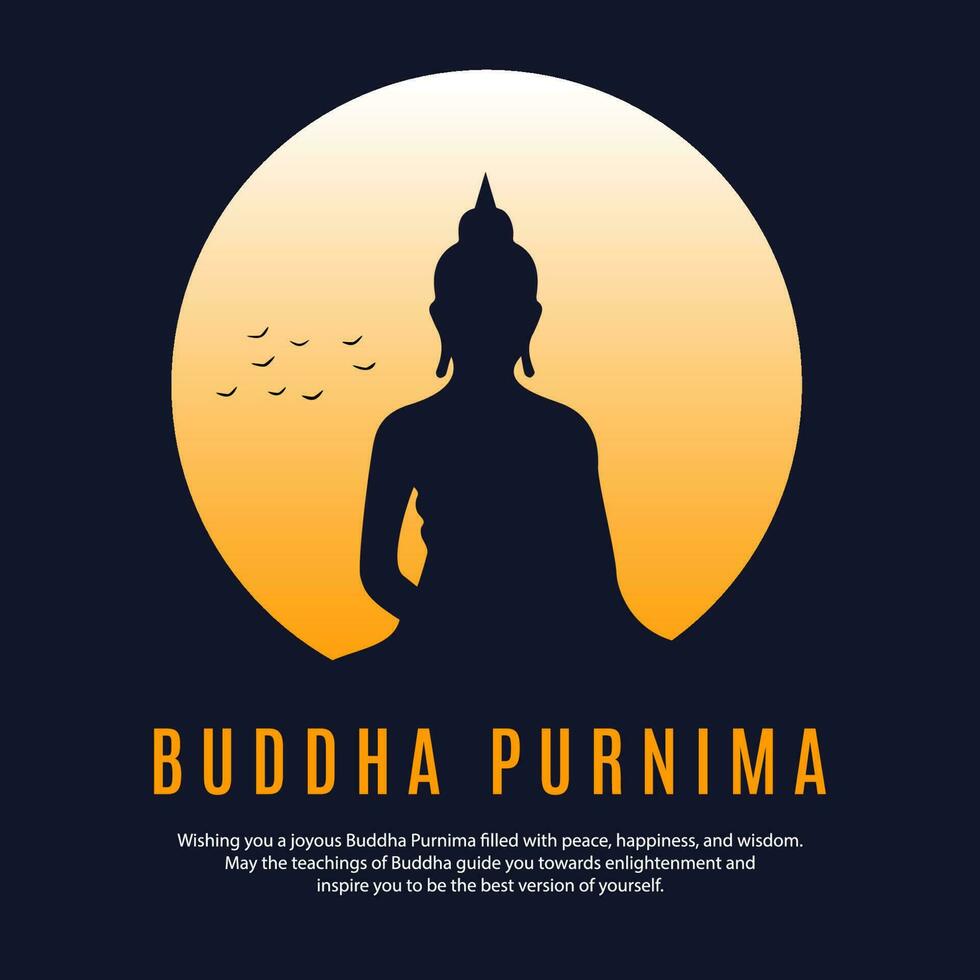 Buddha Purnima Holiday Background. Vector Illustration. EPS10