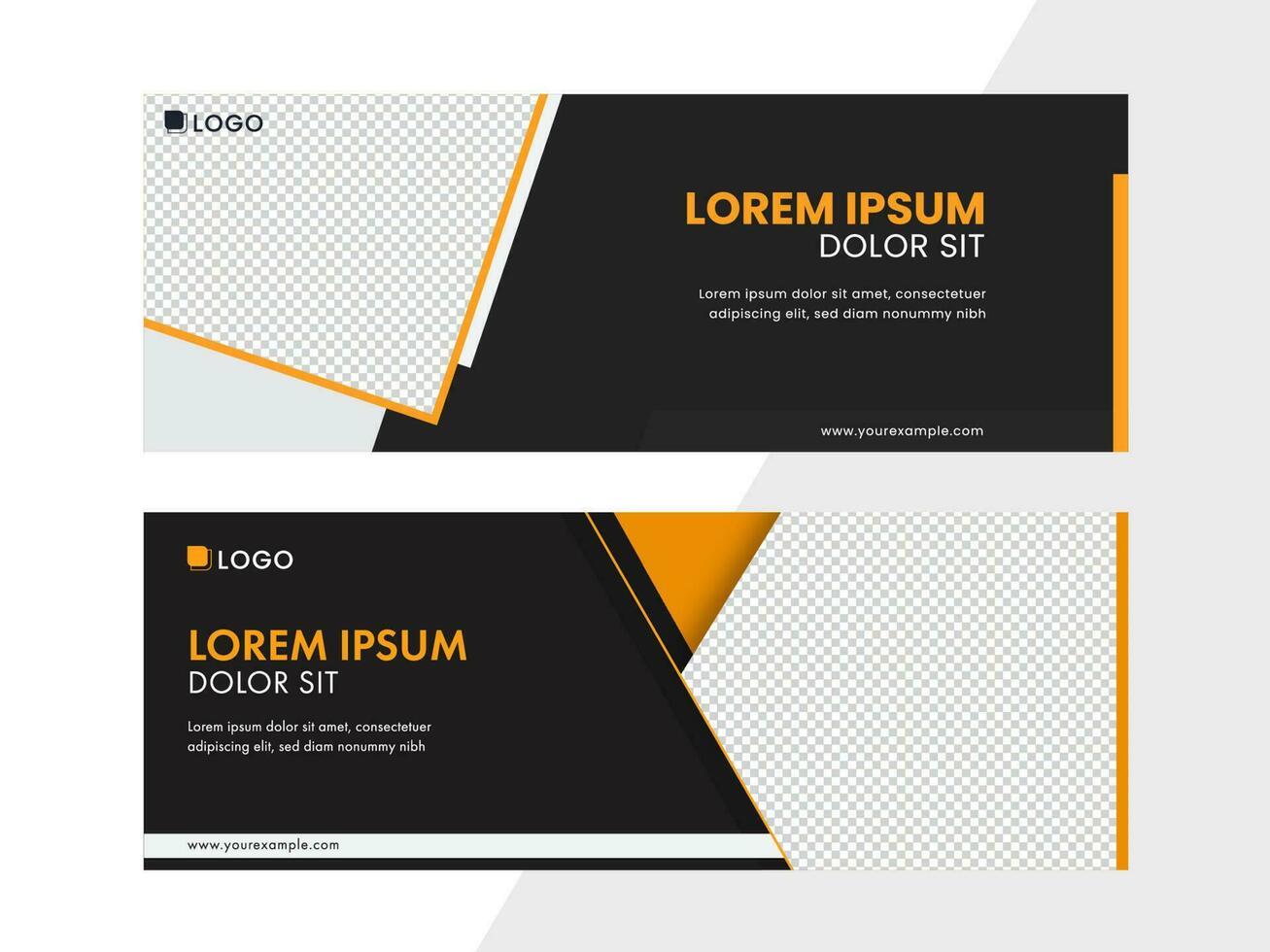 Advertising Banner Or Header Design With Copy Space In Black And White Color. vector