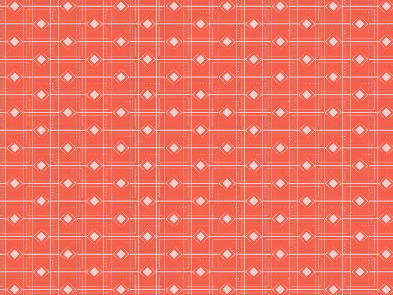 Endless Diamond Square Pattern Background In Orange And White Color. vector