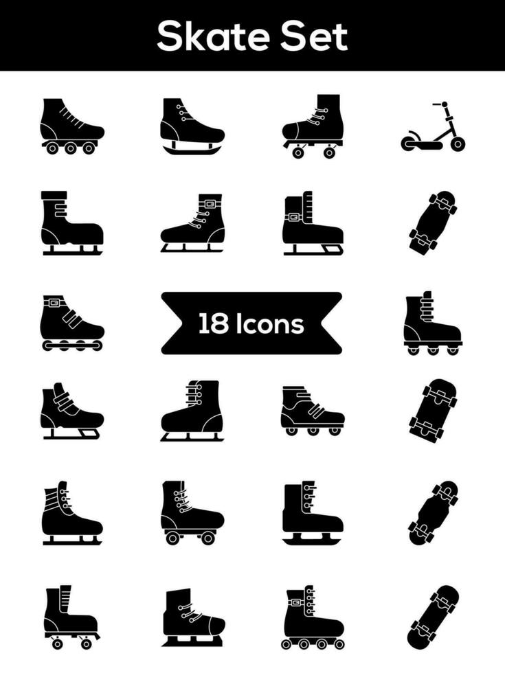 patinar icono en plano estilo. vector