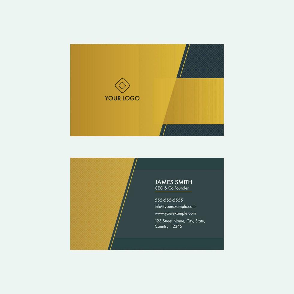 Editable Business Card Or Horizontal Template Design For Corporate. vector