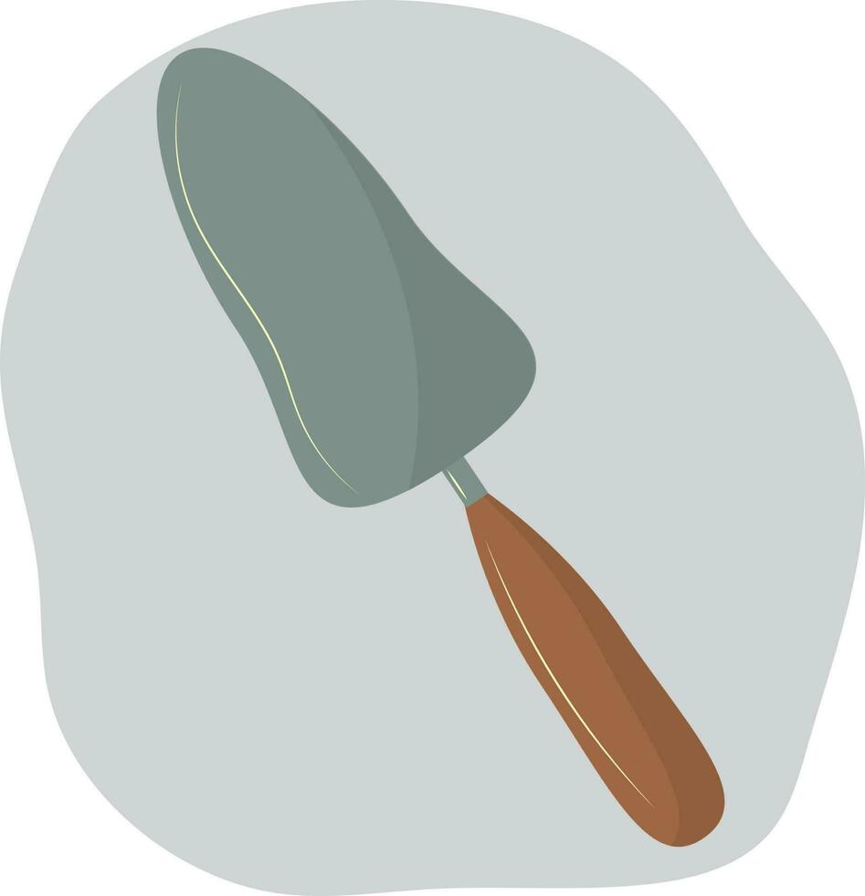 Shovel for beds. Tool for gardening. High quality vector illustration.