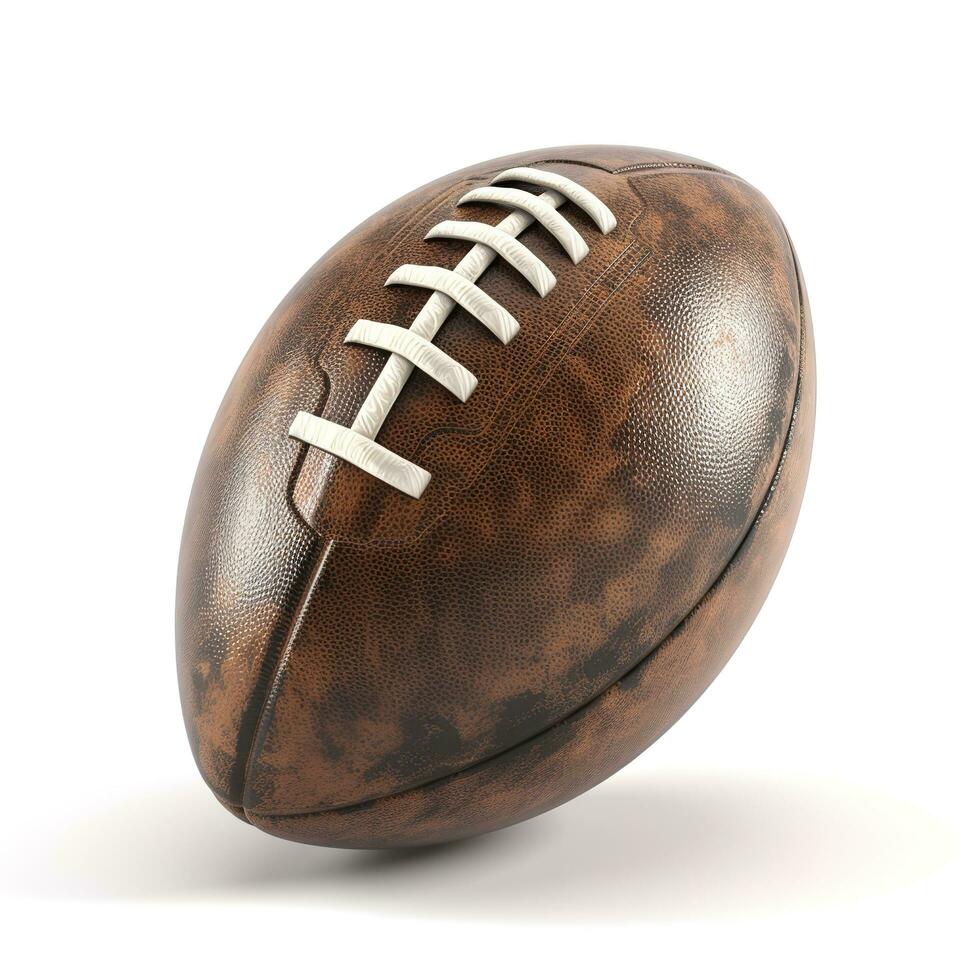 American football isolated on white background, generate ai photo