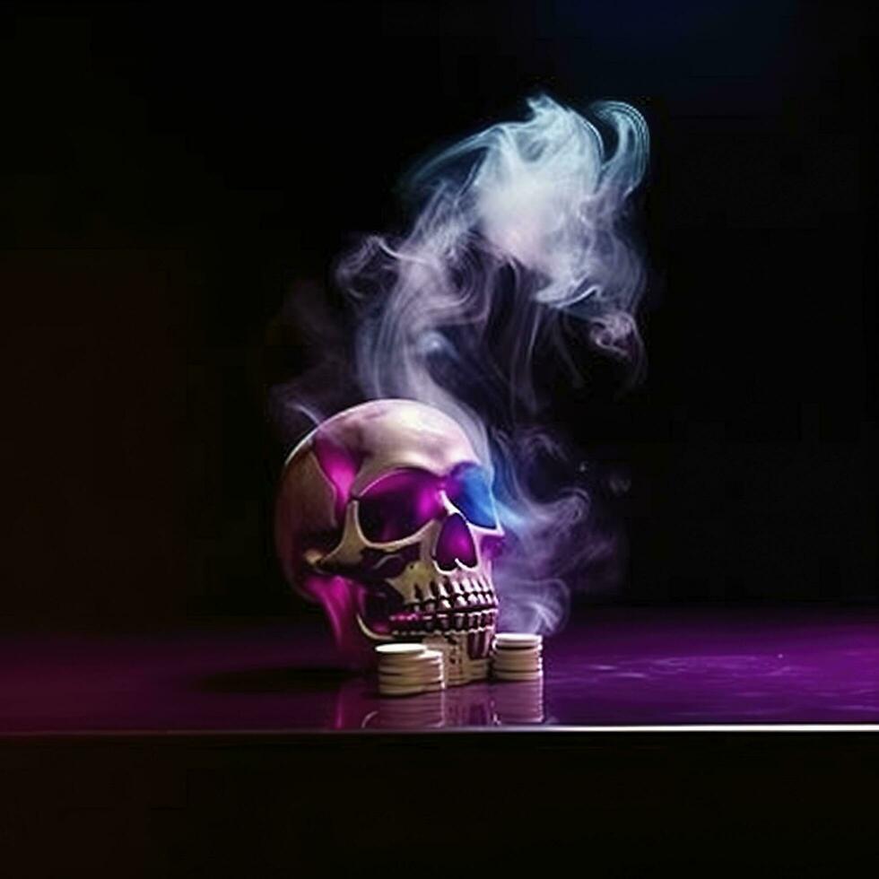 Day of the Dead skulls. Dia de los Muertos. Day of the Dead and Mexican Halloween background. Mexican tradition festival. Day of the dead sugar skull. Dia de los Muertos, generate ai photo