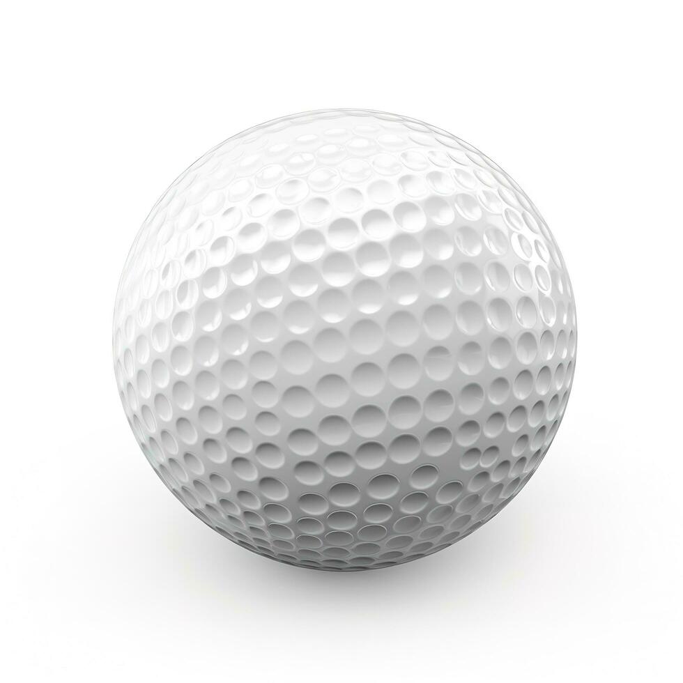 Golf ball isolated on white background, 3d rendering, generate ai photo