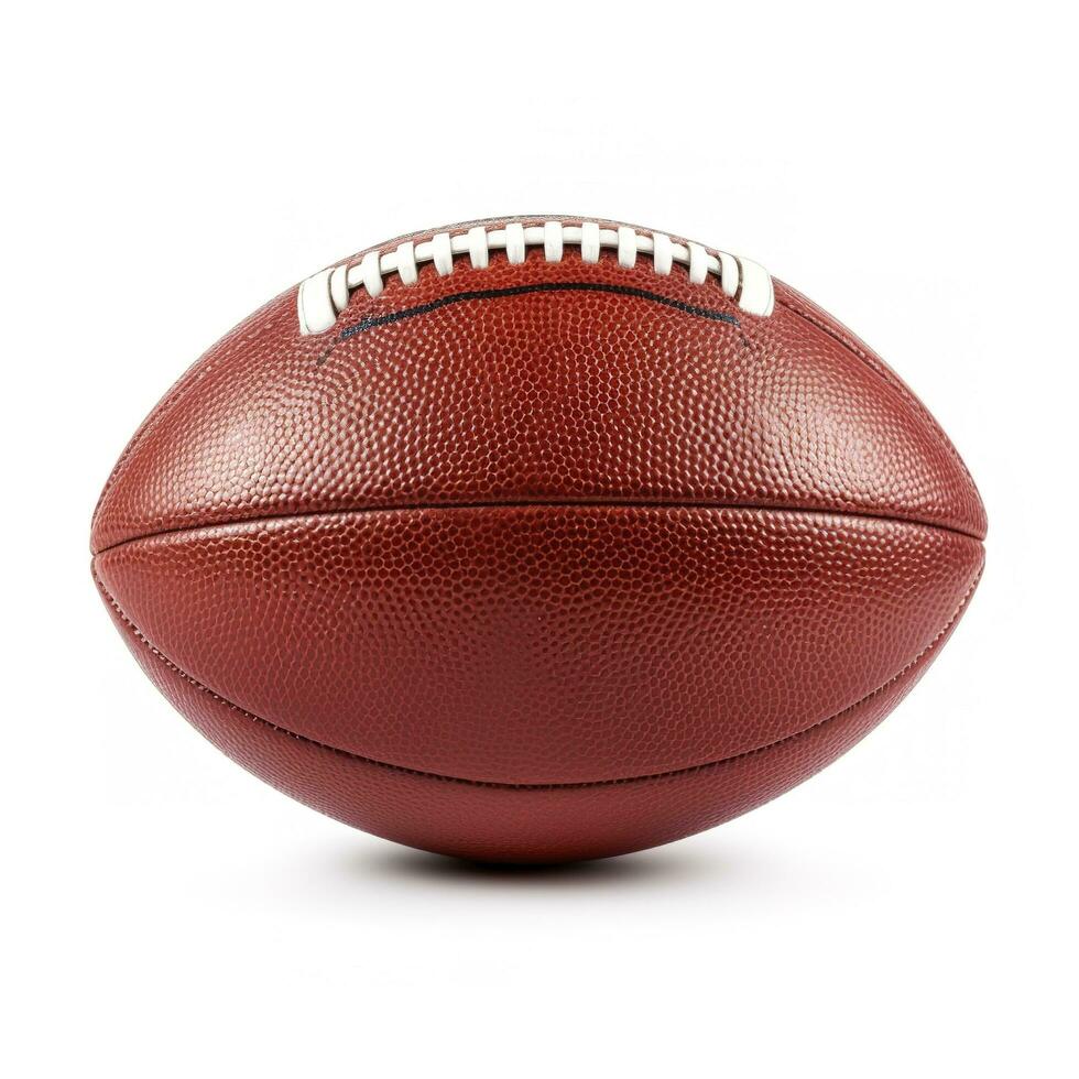 American football isolated on white background, generate ai photo