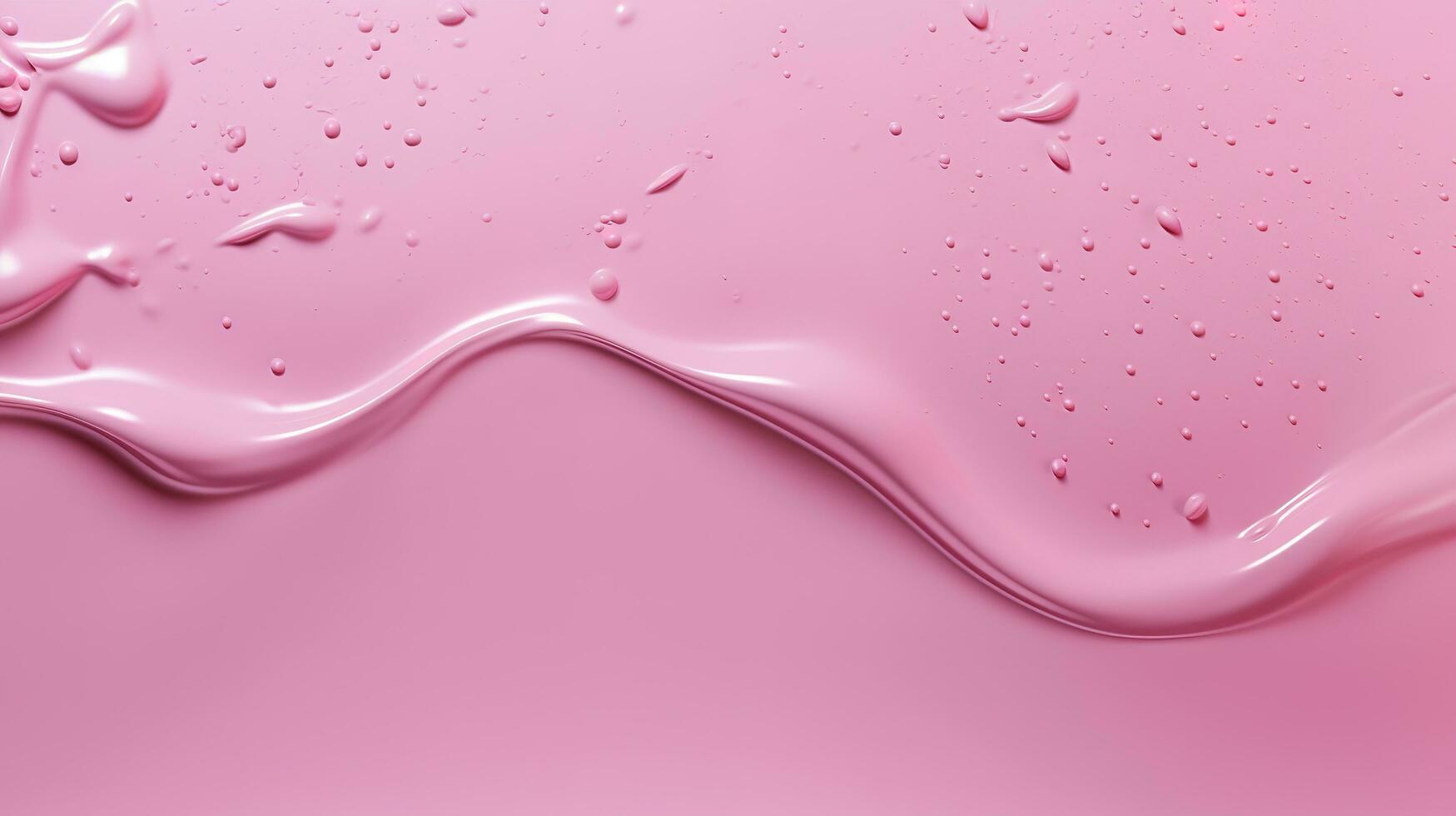 rosado antecedentes con un cosmético gel textura, crema gel púrpura transparente cosmético muestra textura con burbujas en púrpura fondo, generar ai foto