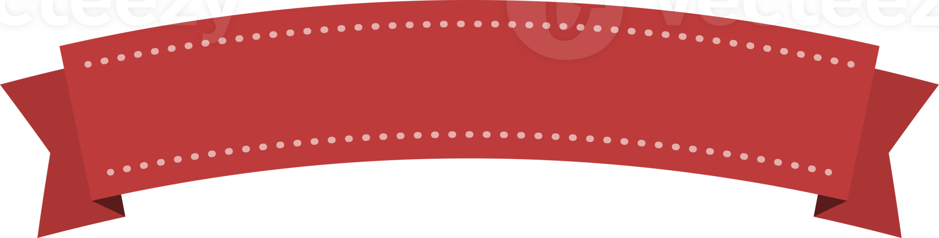 red ribbon isolated blank mockup banner png