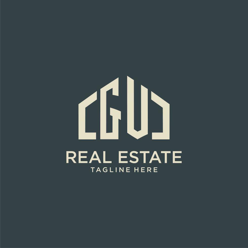 GV initial monogram logo for real estate design 23407781 Vector Art at