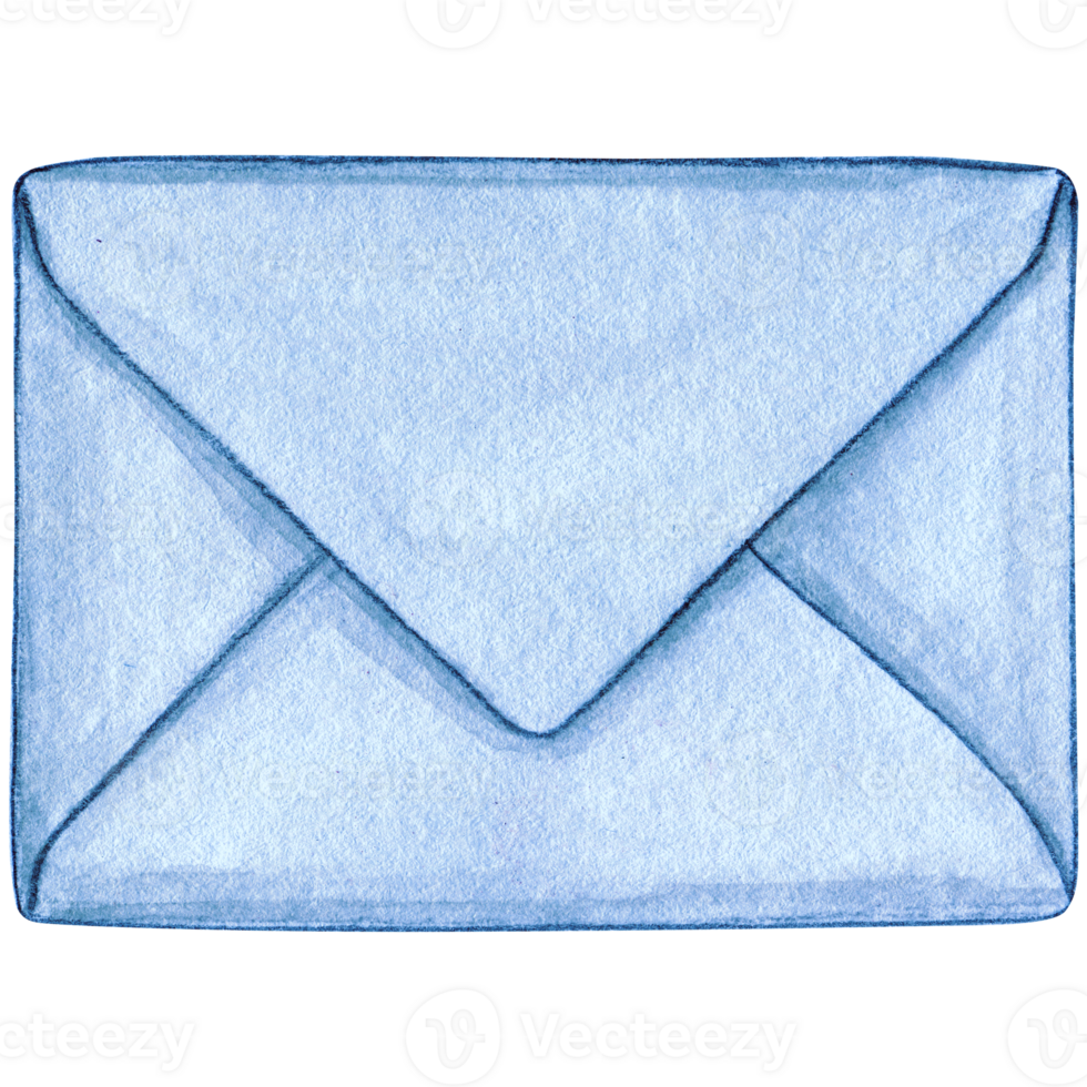 watercolor hand drawn envelope png