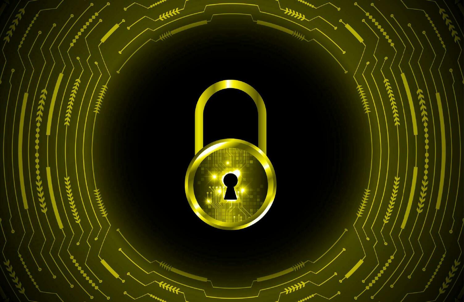 Modern Cybersecurity Technology Background with lock vector