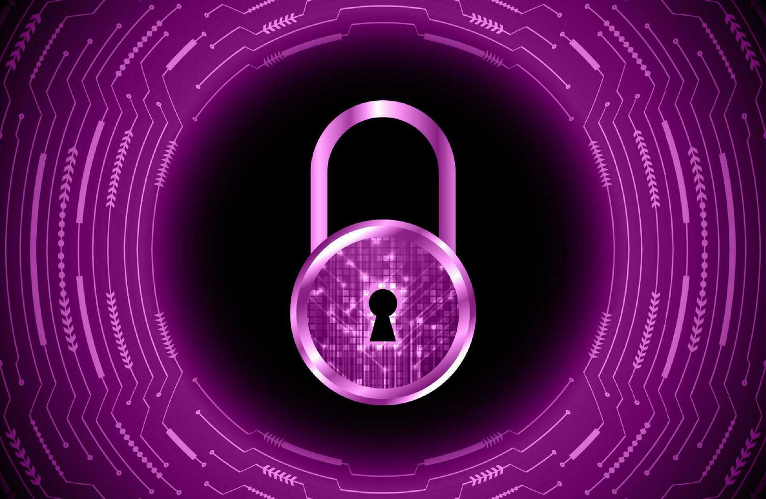 Modern Cybersecurity Technology Background with lock vector