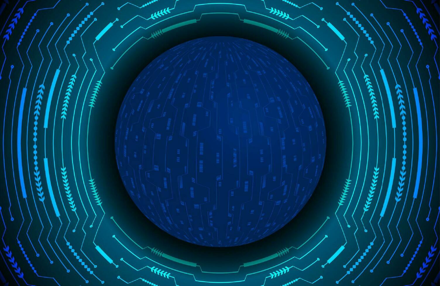 Modern Holographic Globe on Technology Background vector