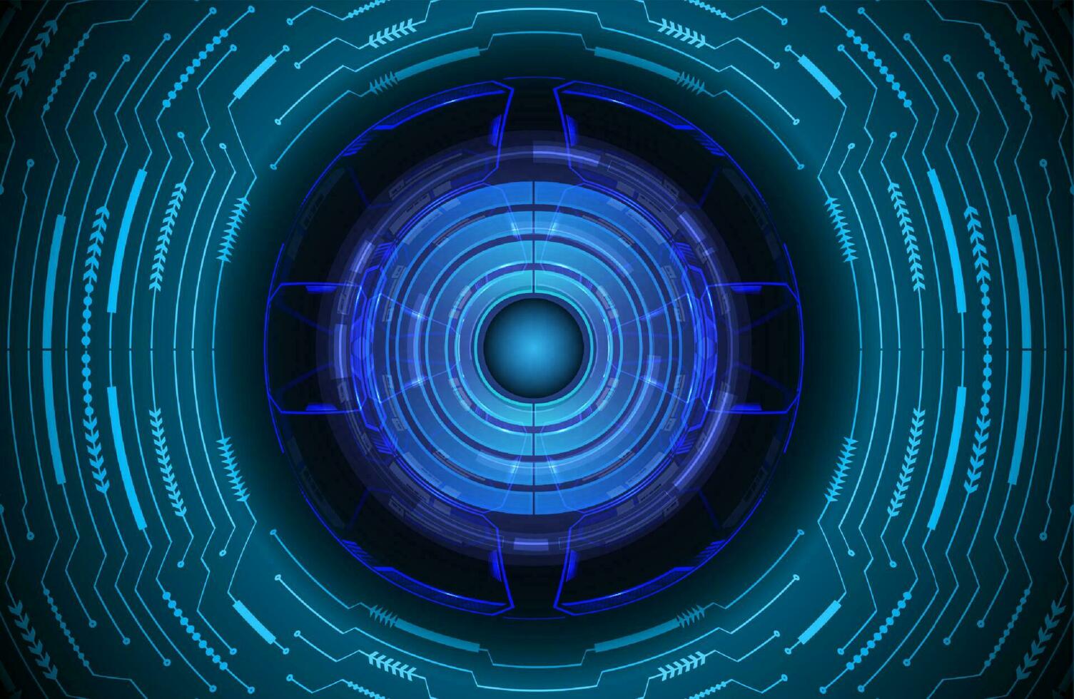 Modern Cybersecurity Eye on Technology Background vector