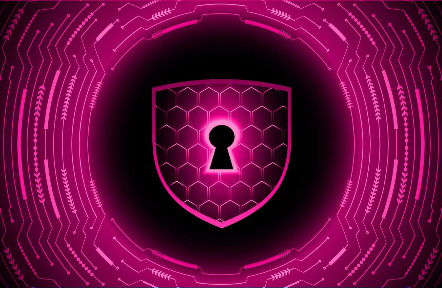 Modern Cybersecurity Technology Background with lock vector