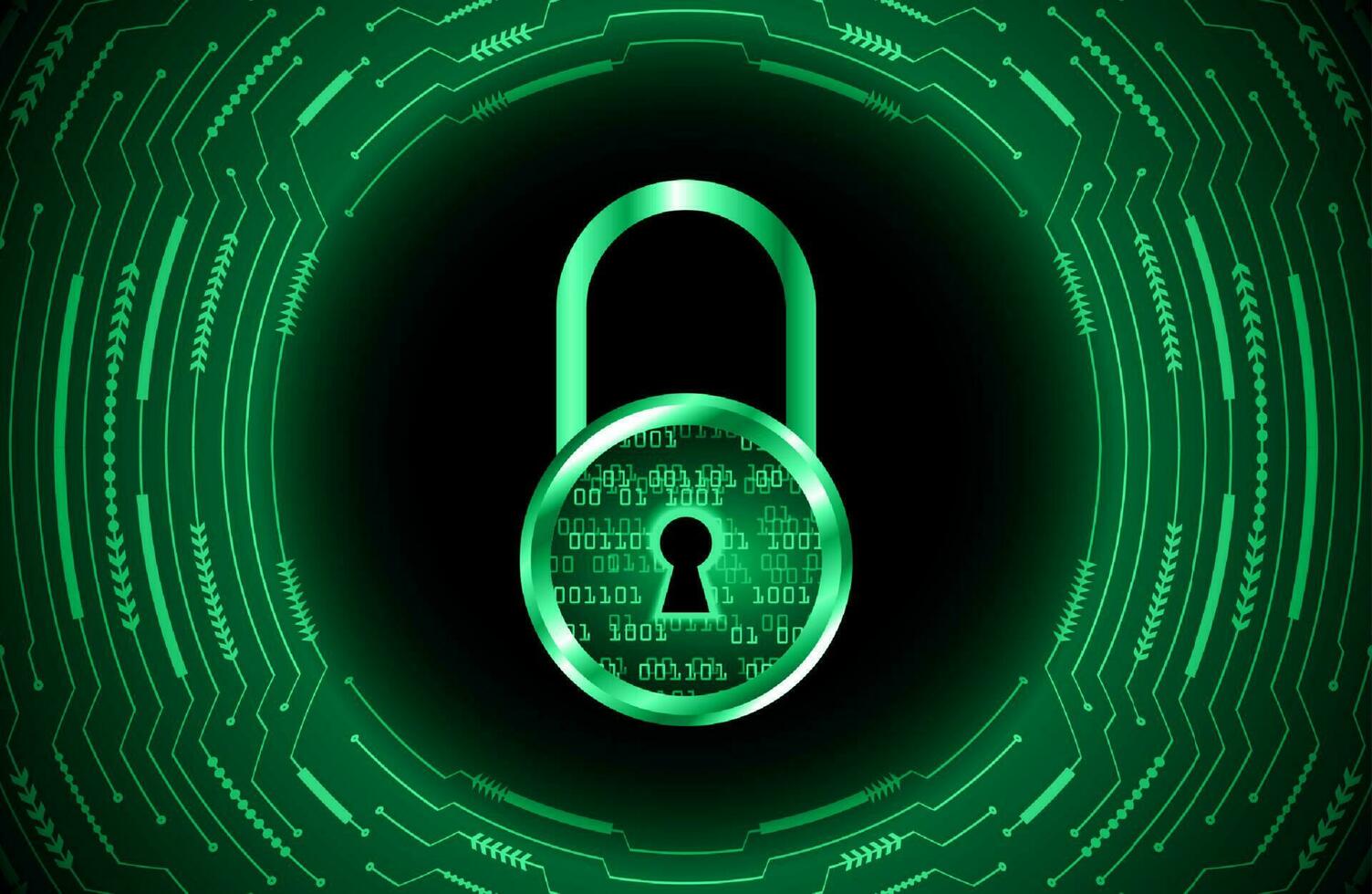 Modern Cybersecurity Technology Background with lock vector