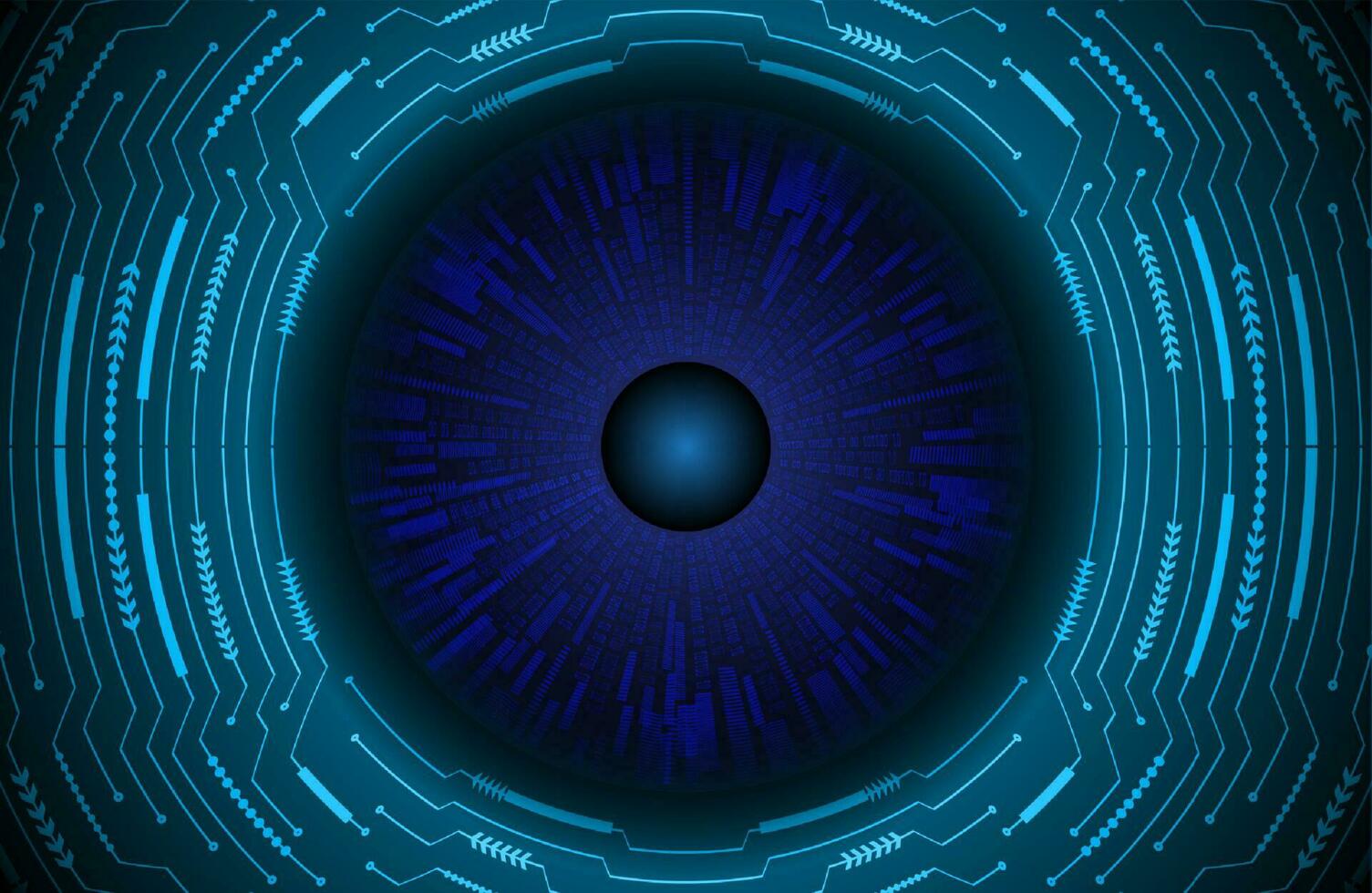 Modern Cybersecurity Eye on Technology Background vector
