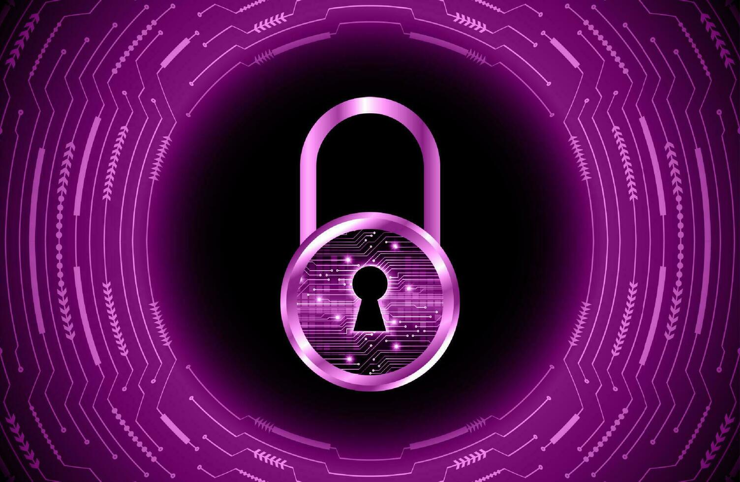 Modern Cybersecurity Technology Background with lock vector