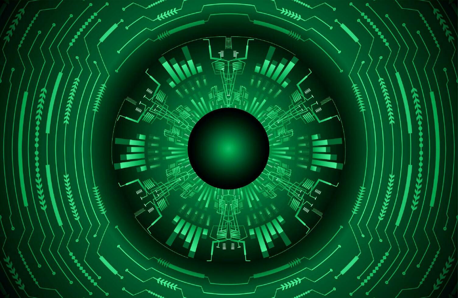Modern Cybersecurity Technology Icon Pack with Eyes vector