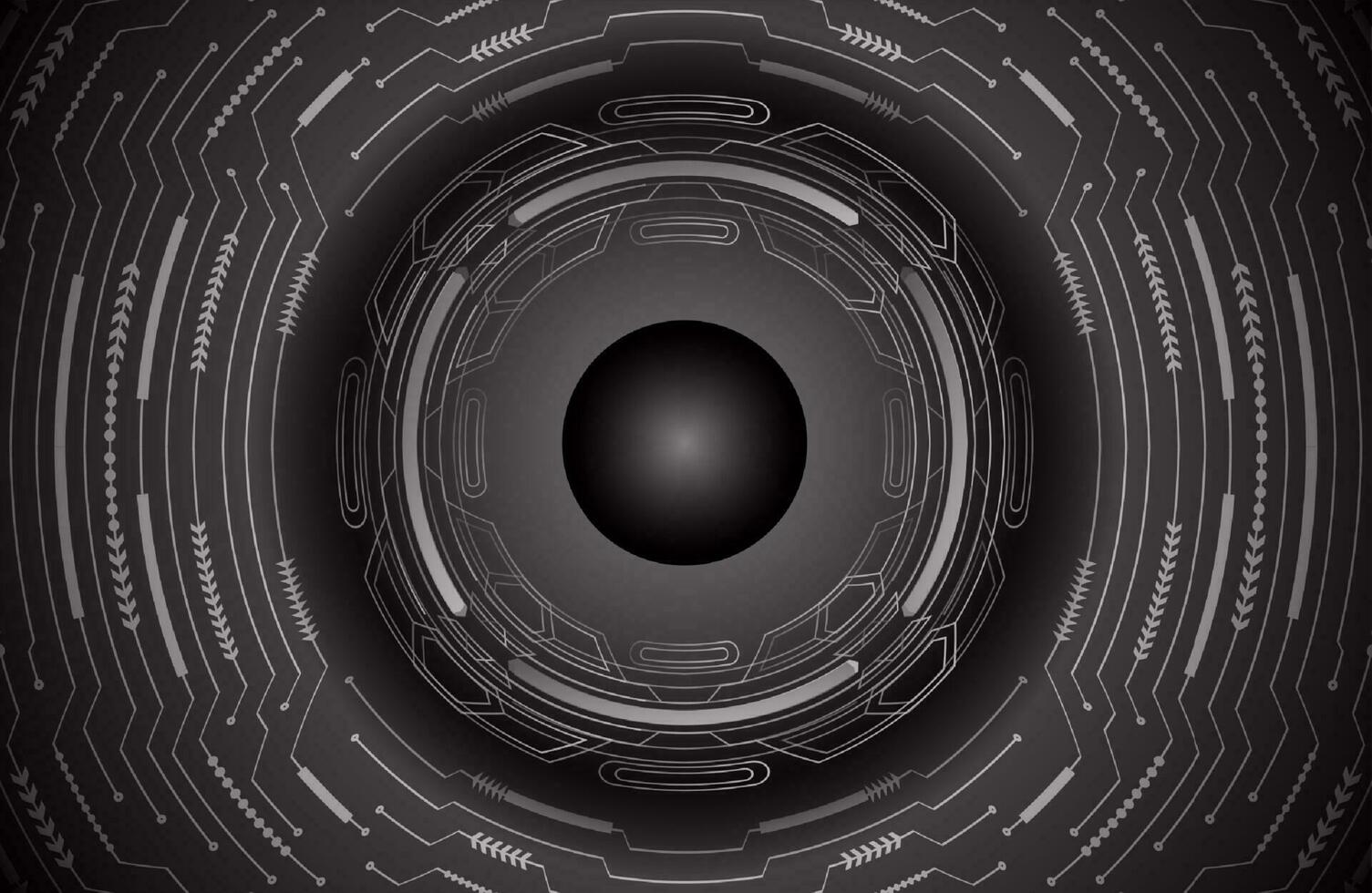 Modern Cybersecurity Technology Icon Pack with Eyes vector