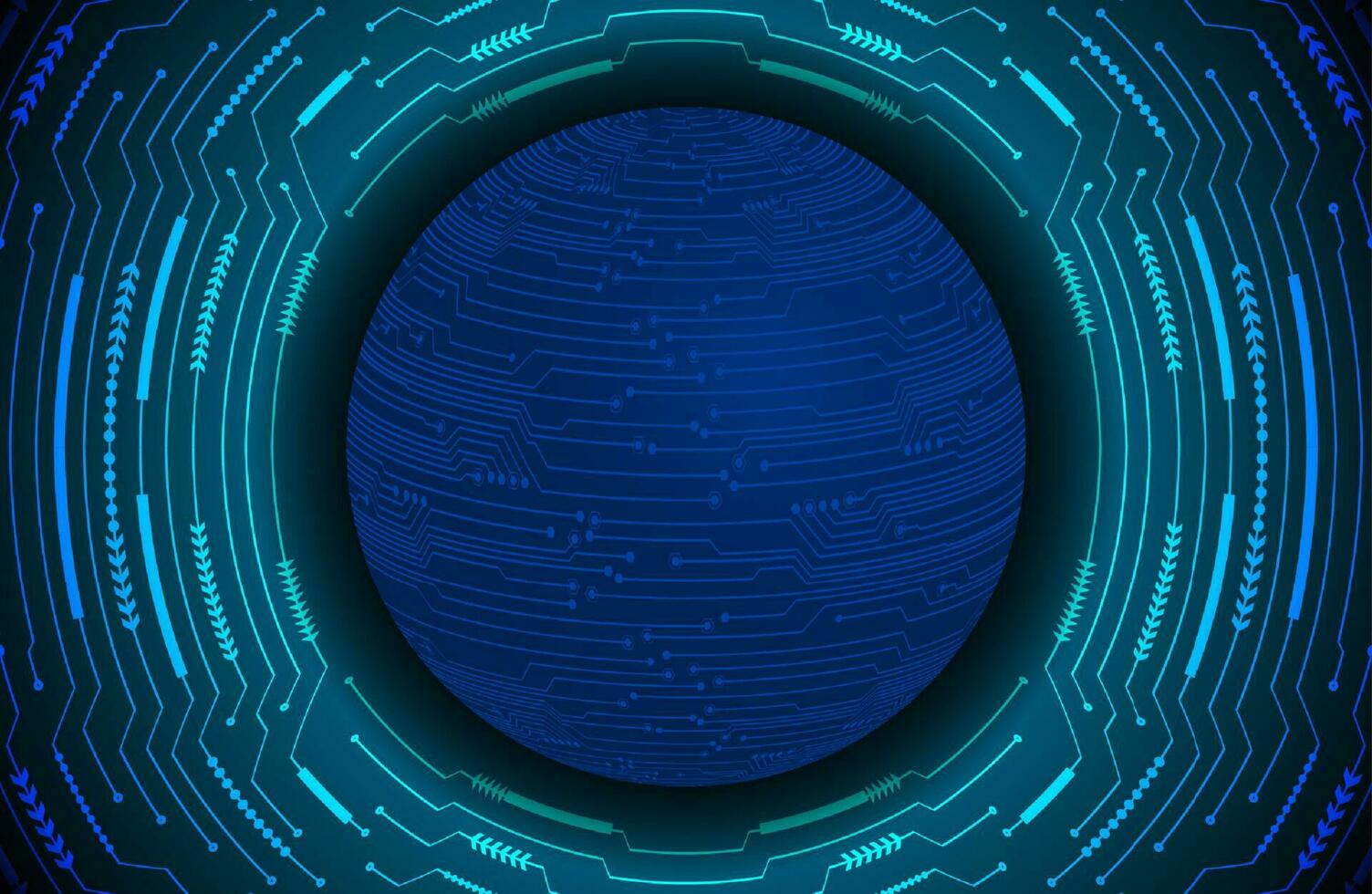 Modern Holographic Globe on Technology Background vector