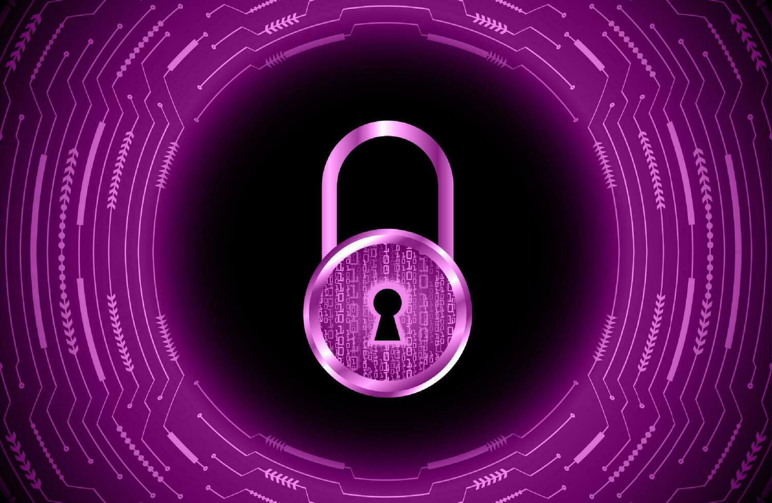 Modern Cybersecurity Technology Background with lock vector